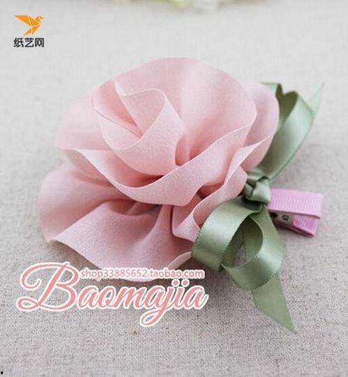 成人花朵发夹怎么做视频,打造时尚发饰的简单教程