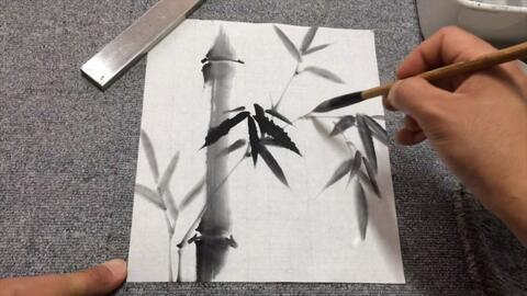 竹子成人简单画法视频,一招掌握竹韵之美